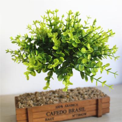 China Minimalist Artificial Plant Group Garden Activity Decorate Artificial Silver Plant Leaves for sale