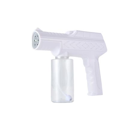 China Saniziter Handheld Disinfectant Sprayer 6Blue Light ABS Plastic Cordless Nano Spray Gun for sale