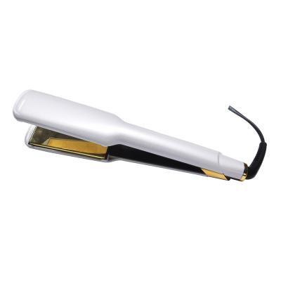 China Titanium Ceramic Custom Hair Straightener Hair Straightener Gold Hotel Flat Iron for sale