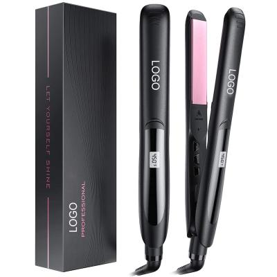 China Outdoor Professional Digital Ceramic Flat Hair Straightener Flat Iron for sale