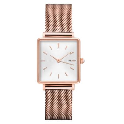 China Simple logo intellectual relojes de mujer custom made stainless steel lady automatic date wristwatch for sale