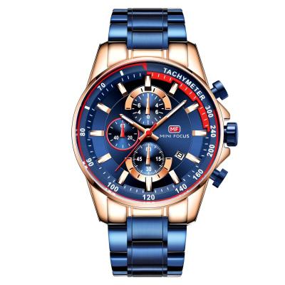 China Wholesale 2021 Automatic Date Military Chronograph Watches Men's Wrist Jam Sports Metal Band IP Waterproof Tangan Plating Men's Mini Home Watch for sale