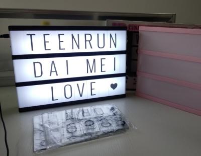 China Replaceable A4 Size Display Letters Advertising Lighting Box With USB Cable Rectangle for sale