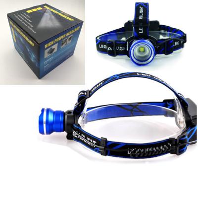 China Rechargeable Head Torch Head Camping Waterproof Lamp With 2 X Battery DC Charger Camping Cycling Hunting Fishing for sale