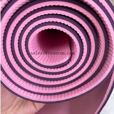 China Eco-Friendly Yoga Mat With Carrying Strap Classic Durable Tape Slip Fitness Exercise Mat Pro Yoga Mat With Double Decker Waterproof Washable Anti-Slip 183*61*0.6cm Non Slip for sale