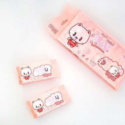 China Free Sample Cleaning Small Mini Package 8pcs Baby Wipes Pocket Organic Baby Wipes Biodegradable for sale