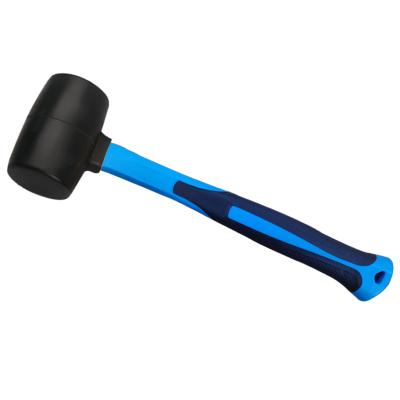 China Multifunctional Hot Selling 16oz 24oz Head Heavy Duty Black Rubber Hammer For Floor Ceramic Tile Installation for sale