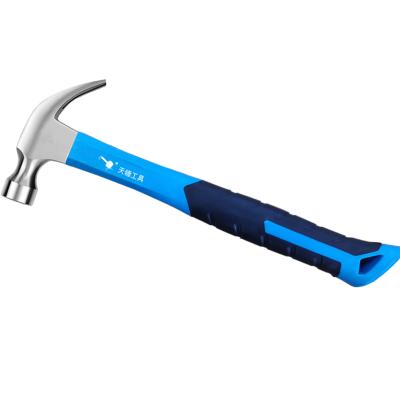 China Newest Multifunctional One Piece Forged Claw Hammer Claw Hammer With Fiberglass Soft-Grip Handle Can for sale