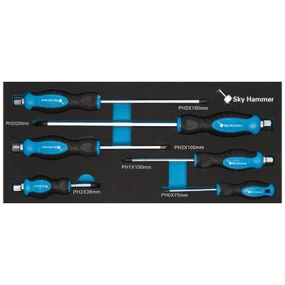 China Tightening or removing the screw; Hot Sale 6pcs Corrosion Resistant Phillips Screwdrivers Bi-colors Car Repairingand Phillips Screwdriver Set for sale