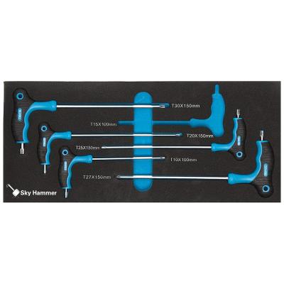 China Maintenance Factory Supply Portable Household 6pcs Multifunctional Torx Wrench Set With T-Handle for sale