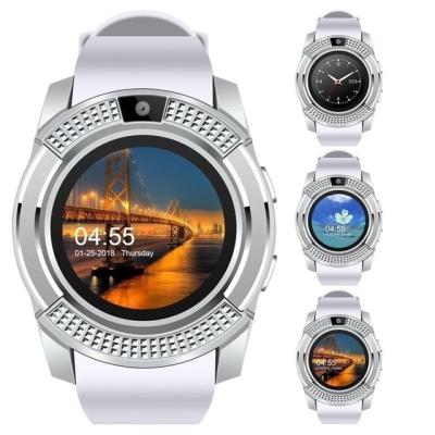 China Smart Watches New Arrivals 2019 V8 Smart Band Watch Touch Screen with Camera SIM Card Waterproof Smart Fitness Watch for Men for sale