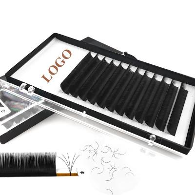 China Full Factory Logo High Quality Individual Private Custom Volume Eyelash Brand 0.03 0.05 Easy Fans Korean PBT Volume Eyelash Extension for sale