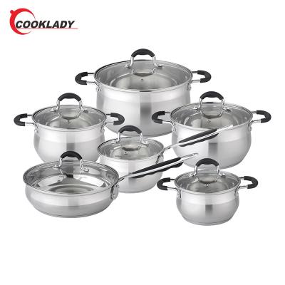 China Pot and Pan Stainless Steel Cookware Set Multifunctional High Quality Viable Kitchenware for sale