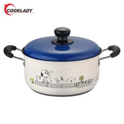 China Sustainable New Style Cartoon Model Simple Stainless Steel Casserole Cookware for sale