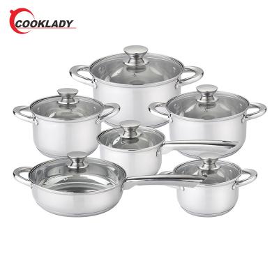 China Viable Wholesale Professional Design Stainless Steel Handle Cookware Multifunctional Cooking Set for sale