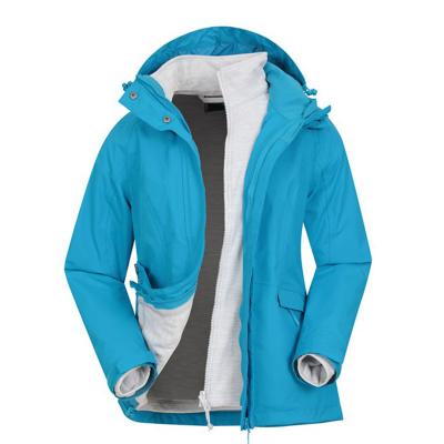 China Breathable 3 In 1 Travel Hiking Waterproof Women Jacket With Hood Adjustable Sportswear Coat Jacket Custom for sale