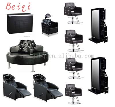 China Comfortable Black Hair Styling Chair Barber Chair Cheap Hair Cut Hairdressing Chairs Used for sale