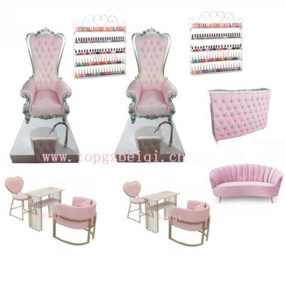 China Best Selling Luxury Cheap Salon Manicure Pedicure Chairs Used Foot Massage Spa Chair Nail Salon Station for sale