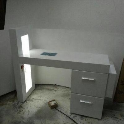 China Cheap Nail Table Marble Manicure Beauty Salon Table Used Equipment Nail Station Desks Manicure Desk for sale