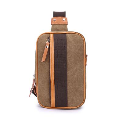 China Wholesale Durable Vintage Canvas Long Strap Canvas Messenger Bags Durable Unisex Chest Bag For Men for sale