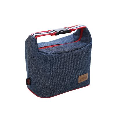 China Heavy Meal Prep Waterproof Insulated Lunch Bag Denim Lunch Box Reusable Picnic Cooler Bag For Men for sale