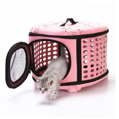 China Breathable Outdoor Portable Foldable Fashion Dog Carrier Fashion EVA Pet Cat Bag Handbag Breathable Pet Backpack for sale