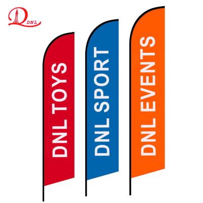 China DNL Outdoor Advertising Display Beach Flag Customized High Clear Colorful Digital Printing Trade Show Advertising Flag For Display Promotion Event for sale