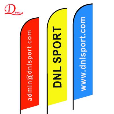 China DNL Outdoor Advertising Display Beach Flag Customized High Clear Colorful Digital Printing Trade Show Advertising Flag For Display Promotion Event for sale