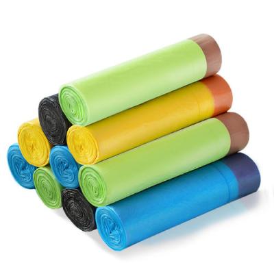 China BIODEGRADABLE Industry Garbage Biodegradable Garbage Bag Drawstring Plastic Garbage Bag On Roll for sale