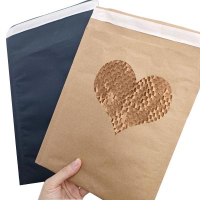 China Large Self Seal Shock Resistance Bubble Honeycomb Padded Cushion Paper Biodegradable Bag for sale