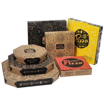 China Recycled Materials Customized Food Package Cardboard Cardboard Boxes Pizza Wrapping Paper Box With Paper Divider for sale