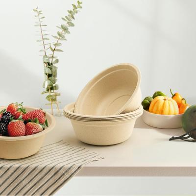 China 49 oz Disposable Biodegradable Dinnerware Cane Salad Bowl Compostable Set for sale