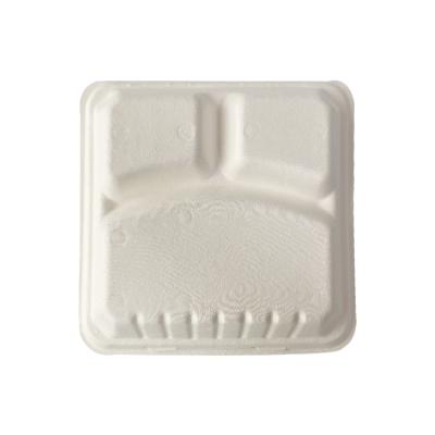 China Restaurant Biodegradable Disposable 850ml Meal Takeout Packaging Box for sale