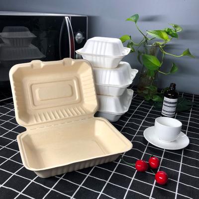 China Disposable 500cc Disposable Biodegradable Lunch Food Takeout Round Box for sale