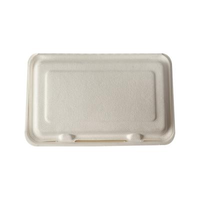 China Sugar Cane Bagasse Pulp Biodegradable Bento Biodegradable Disposable Food Box Party for sale