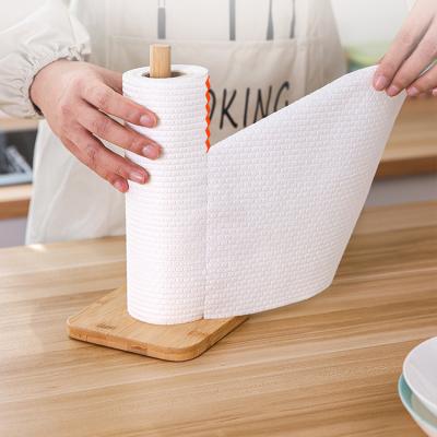 China Good Household White Disposable Natural Roll Cleaning Oil Towel Elephant Paste Wood Kitchen Cleaning Clean Tissue Paper for sale