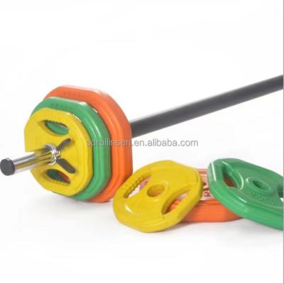 China Universal Weightlifting Equipment 20 Kg Pump Dumbbell Set Gym Weightlifting Pump Bar Barbell Rubber Sets for sale