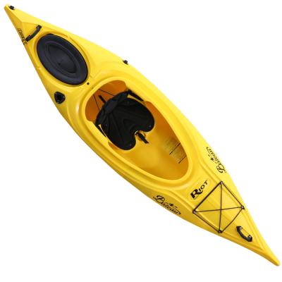 China Sigle Kayak Area Rental Recreation 2.9m Sit In HDPE Scenic Single Kayak for sale