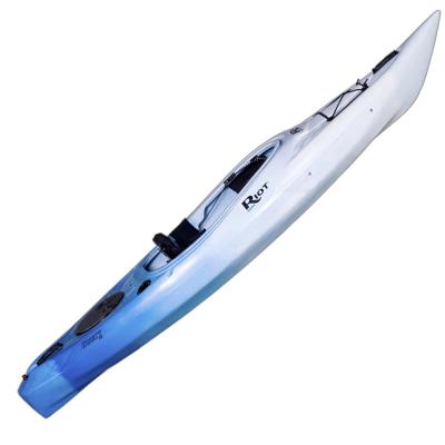 China Blue Sigle Kayak Ocean Fishing Canoe Kayak For Student Drifting for sale