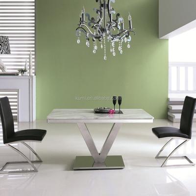 China Dining Room Modern Marble Table Chairs With Design Furniture Tops Glass With Dining Table Decor Table Set for sale