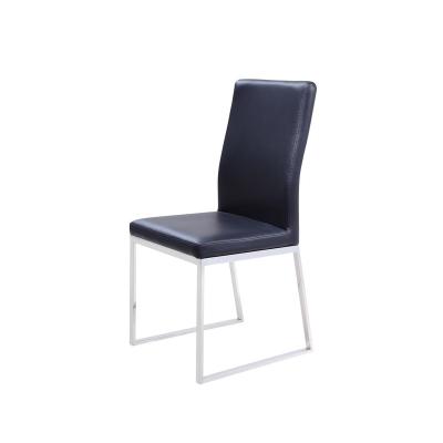 China Modern Stainless Steel Frame Legs Dining Chair For Dining Room Modern Design Luxury PU Chair for sale