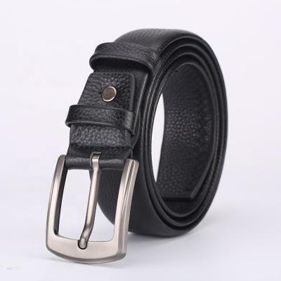 China Custom Genuine Leather Belts Soft BUREVITO Logo Men's Belt Cowhide Ally Pin Buckle Full Grain Leather Belt For Men for sale