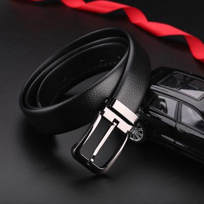 China Fashion.Casual High-Grade Alloy Pin Buckle Belt Needle Buckle Men Belts Full Grain Leather Belt Strap For Men 3.3cm Belt for sale