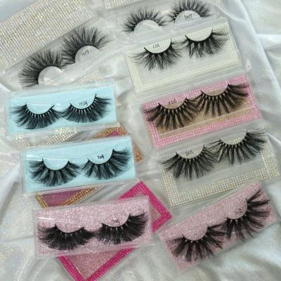 China Wholesale lashes3d natural long eyelashes 25mm 3d mink eyelashes 25mm eyelash with eyelash box packing for sale