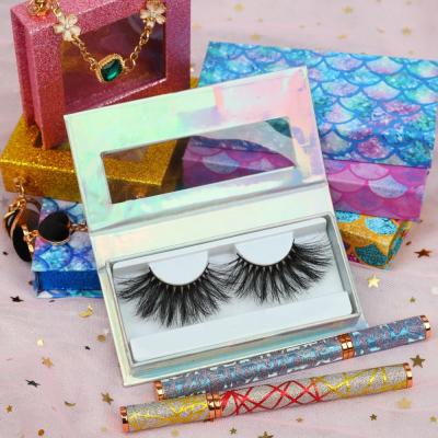 China 25mm Long Natural Fluffy 3d Mink Lashes Wholesale 25mm Lashes Individual Top Selling Real Mink Wick Wholesale for sale