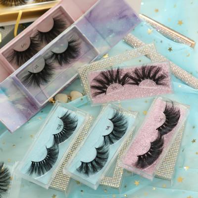 China 25mm natural mink eyelash fluffy mink lashes wholesale 3d mink eyelashes for sale