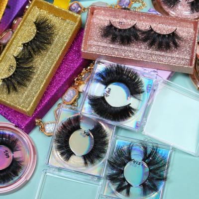 China Natural Super Fluffy Mink Eyelash Bulk 25mm 25mm Mink Lashes With Private Label Eyelash Sellers Mink for sale