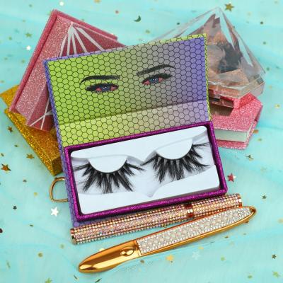 China Deep Fluffy 27mm Strip Full Lashes Mink Lashes 27mm Mink Eyelash Wholesaler for sale