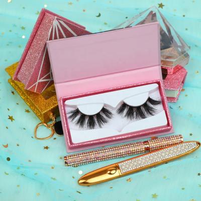 China Real thick natural mink lashes 27mm super fluffy mink eye lashes 5d 27mm mink eyelashes volume for sale