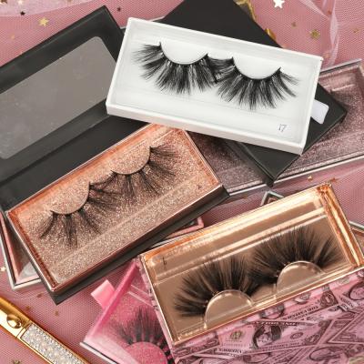 China Natural promotion! Hand Made Lashes 18mm Full Strip Lashes Custom Eyelash Packaging for sale